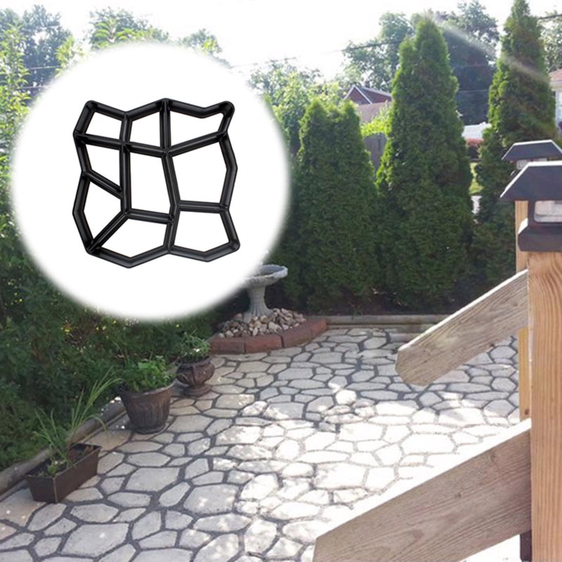 Walk Maker Reusable Concrete Path Maker Molds Stepping Stone Paver DIY Paving Moulds For Lawn Patio Yard Garden