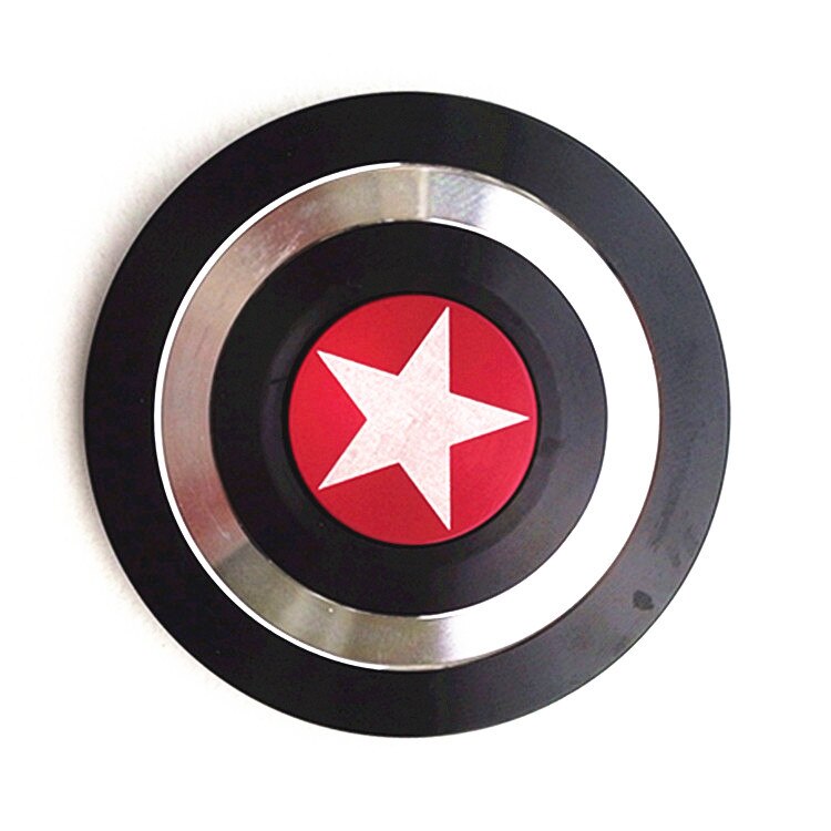 Captain America Schild Fingertip Gyroskop Aluminium Finger Dekompression Spielzeug: green