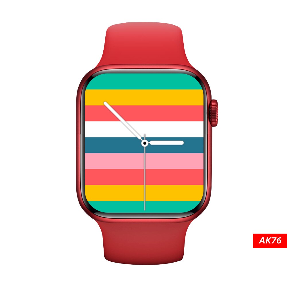 Original IWO AK76 Smart Uhr PK W26 Frauen Männer Spiele SmartWatch Bluetooth Anruf Herz Rate 1,75 Zoll Remote Kamera Für android IOS: red