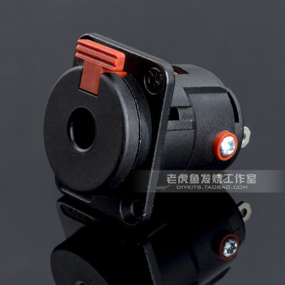 1pcs 6.35mm socket NJ3FP6C Swiss NEUTRIK stereo Big three core Microphone female with lock: black
