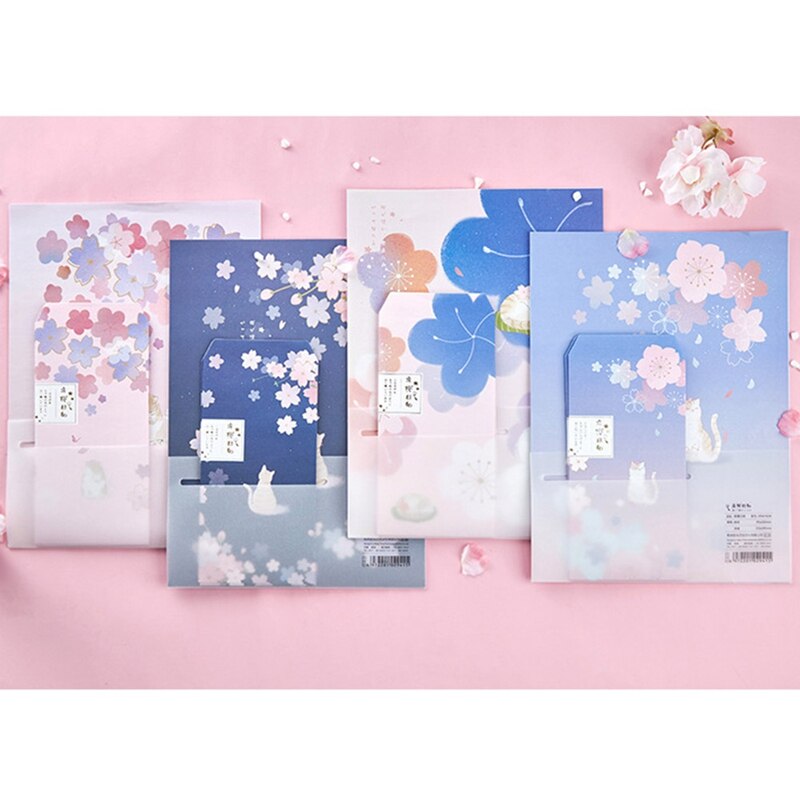 Cute Cartoon Cherry Envelope Letter Papers Festival Card Seasonal Kids Birthday Greetings Letter Stationery Supplies