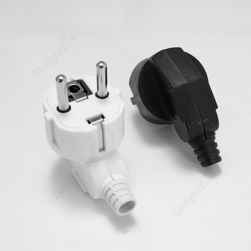 Prise électrique ue 2 broches mâle remplacement prise Schuko rechargeable France allemagne adaptateur européen rallonge connecteur prise