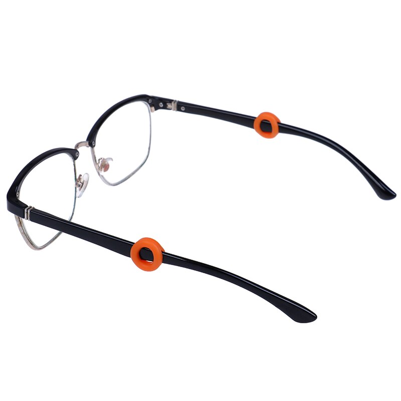 4pcs=2Pair Glasses Ear Hooks Round Anti Slip Silicone Grips Eyeglasses Sports Temple Tips 4pcs