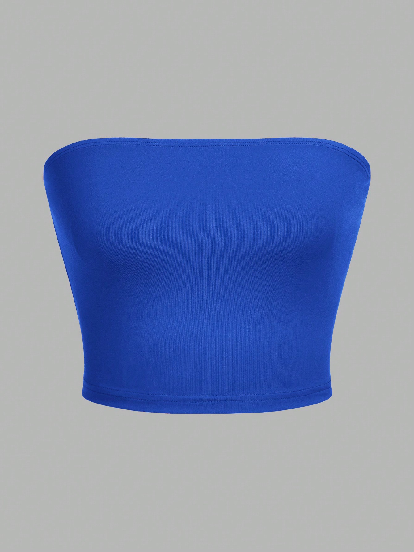 Dame stropløs vest ærmeløs crop top dame fladmundet navleindpakket brysttop ﻿festoutfit stropløs vest tøj: Xs / Blå
