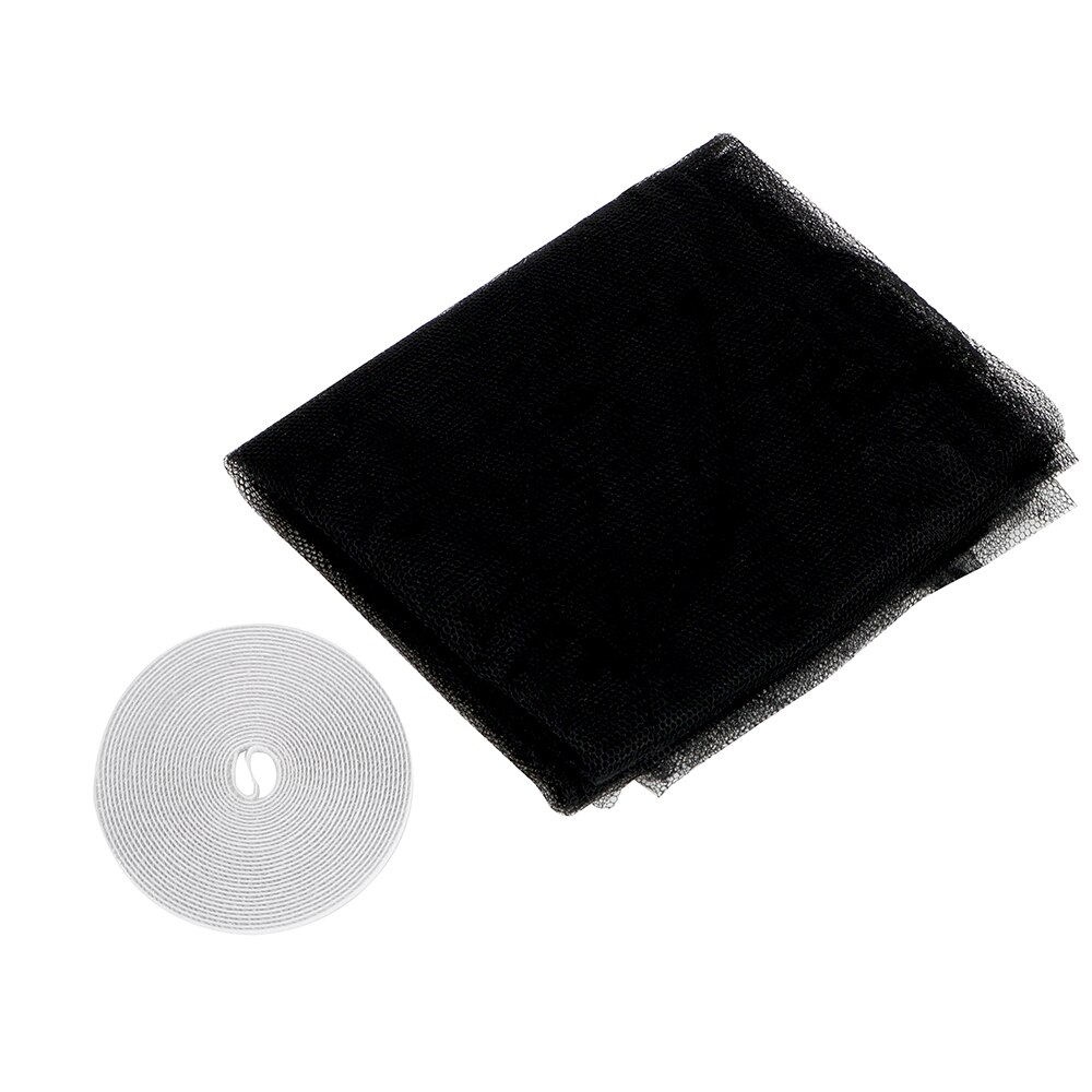Mosquito Mesh Curtain Protector For Kitchen Door Screens DIY Self-adhesive Anti Mosquito Net Fly Mosquito window Mesh Screen: Black S