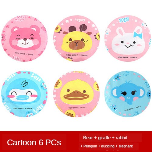 Bonnet de douche étanche bonnet de douche femme adulte dessin animé cuisine Anti-fumée bouchon de cheveux casquettes pour femme: style 4