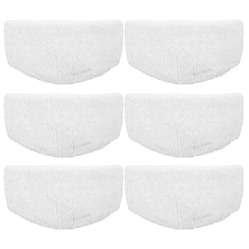 6 pièces lavable vadrouille à vapeur tampons tampons de rechange pour Bissell sol dur nettoyeur à vapeur 1940 1806 1544 1440 série 2075: White