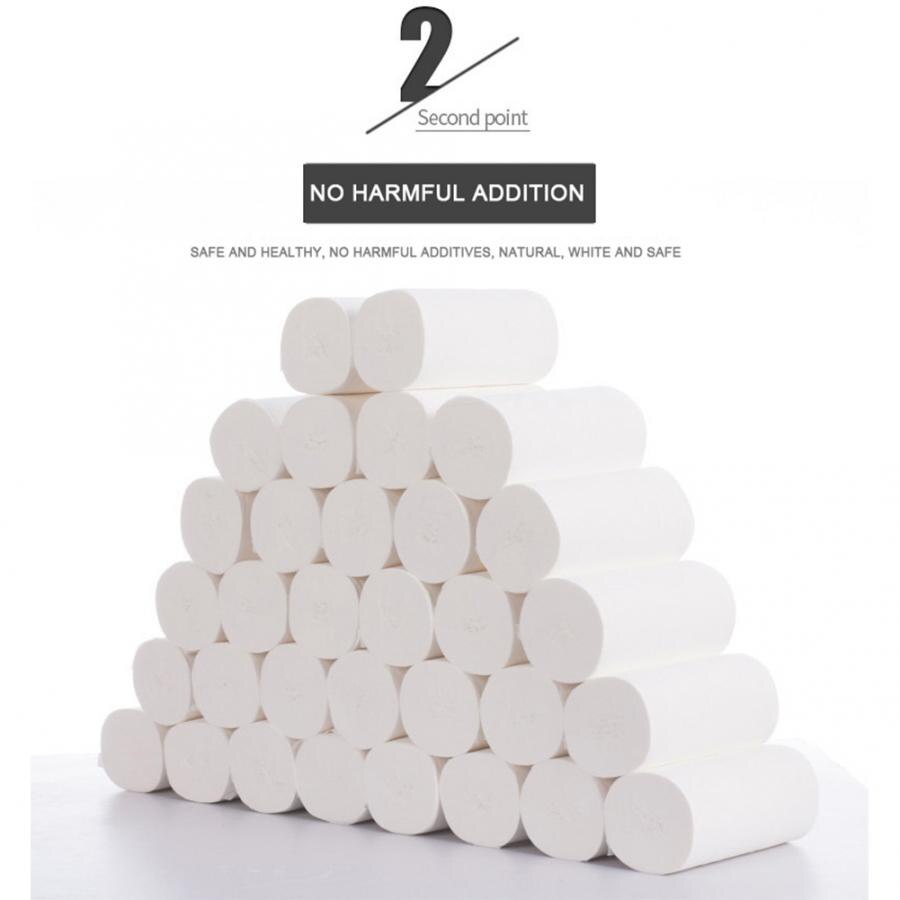 4 Layers Thickened Wood Pulp Disposable Soft Tissue Toilet Paper for Hotel Home Restaurant Toilet Tissue Holder Roll Papers