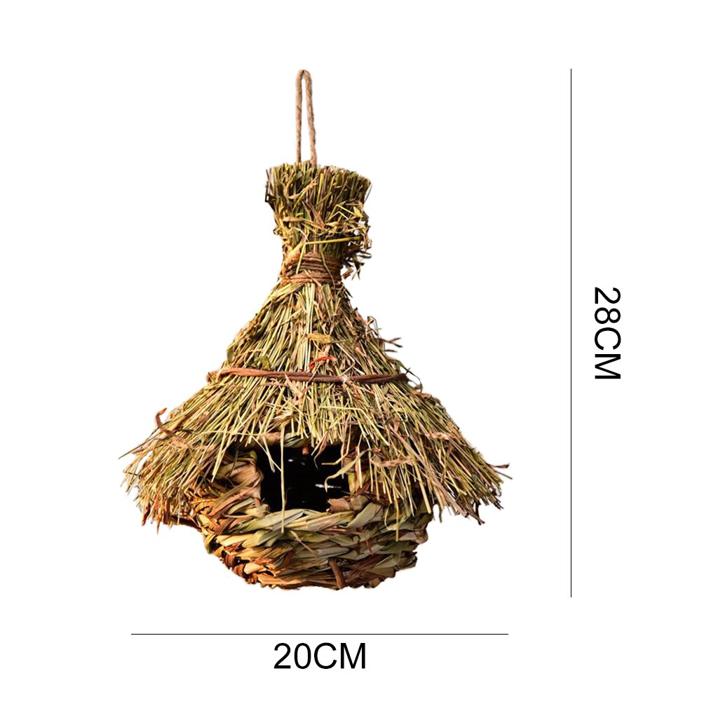 Hand Woven Hanging Birdhouses Outside Roosting for Wren Sparrow Chickadee
