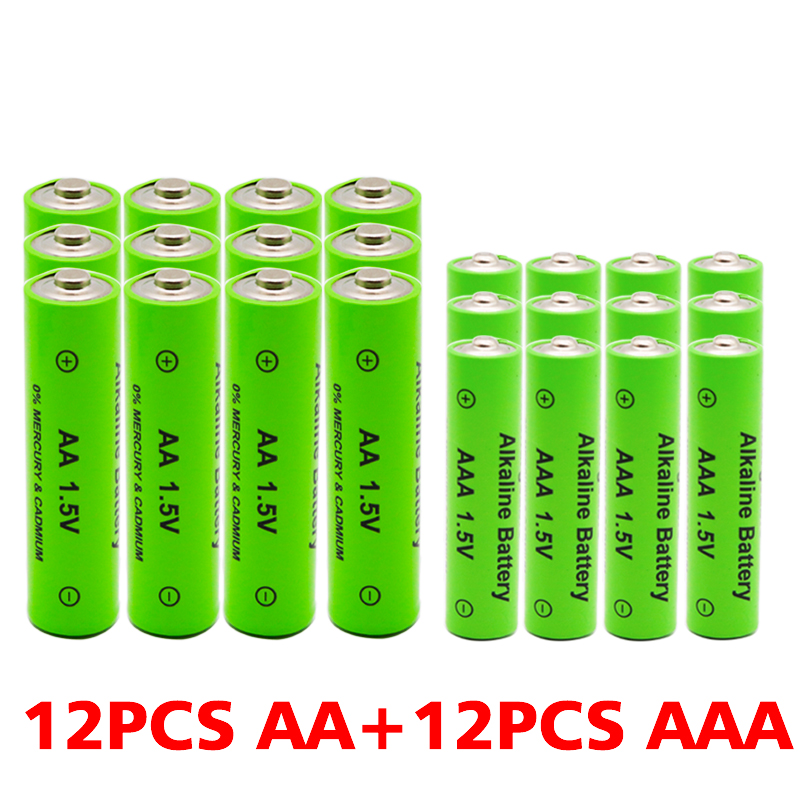 1.5v AA 3800 mAh+1.5vAAA 3000 mAh Alkaline1.5V Rechargeable Battery For Clock Toys Camera battery: Gold