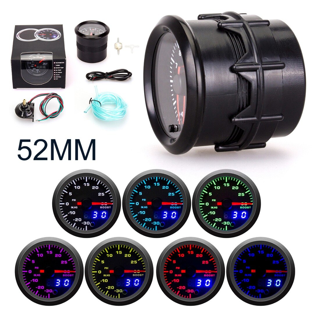 Manual Boost Controller Kit With Digital Gauge - 0-30PSI In-Cabin - Foto 8