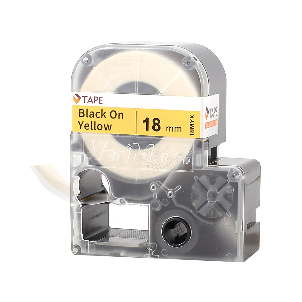 Self-Adhesive Label Tape Self-Laminating Labels Replacement Label Maker 0.24 Inch(6mm)x27.9 Feet(8.5m) Waterproof and Oil-Proof: 18mm