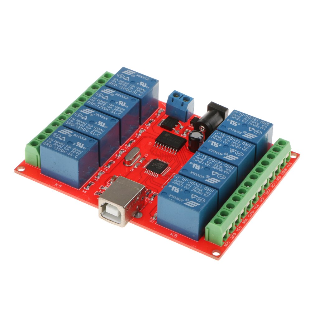 12V 8 Channel USB Relay Module USB Control Switch PC Intelligent Controller