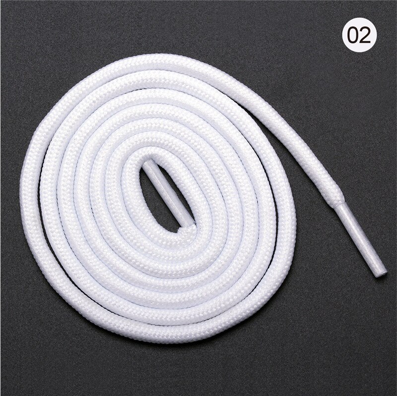 80/100/120CM 1 Pair Unisex Casual Shoelace Round Cord Dress Shoe Laces Colourful Cute Pink Color Elastic Shoelaces: White / 80cm