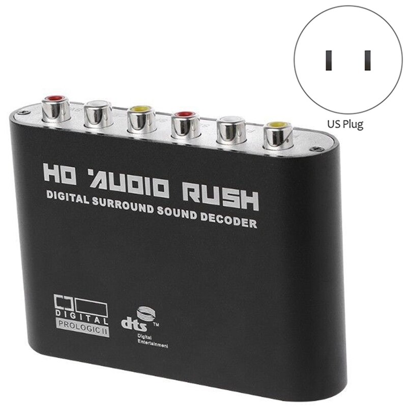 RCA Optical Digital Amplifier Analog Converte Amplifier HD Audio 5.1 CH Audio Decoder Coaxial