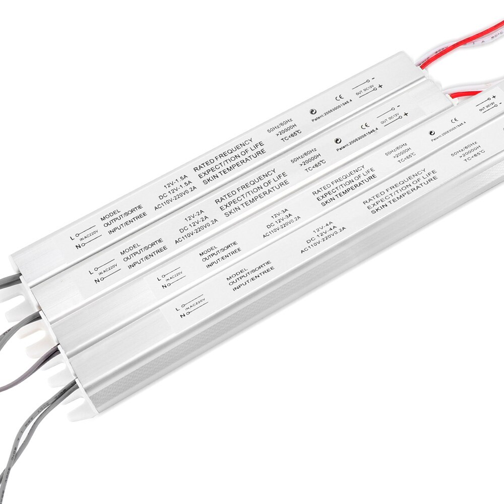 Transformador de iluminación ultrafino DC12V, minicontrolador LED 1.5A 2A 3A 4A 5A 220V a 12V para Panel de luz, caja de luz publicitaria delgada