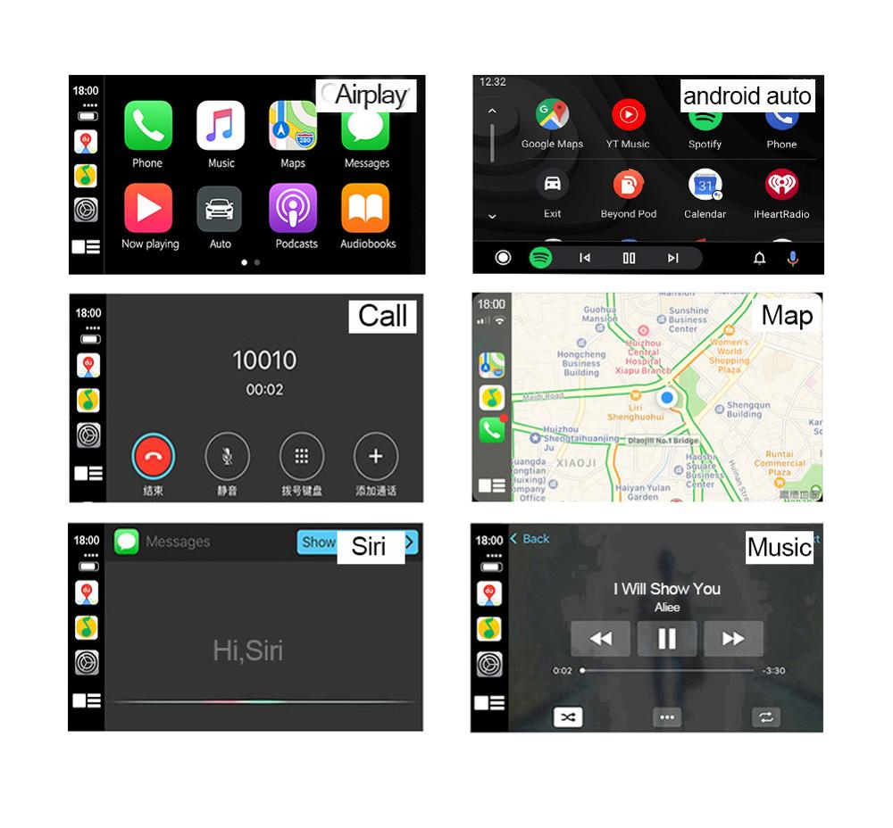 Carlinkit Carplay/Android Auto Carplay Dongle Voor Android Systeem Scherm Smart Link Ondersteuning Spiegel-Link Online Kaart Muziek carlink