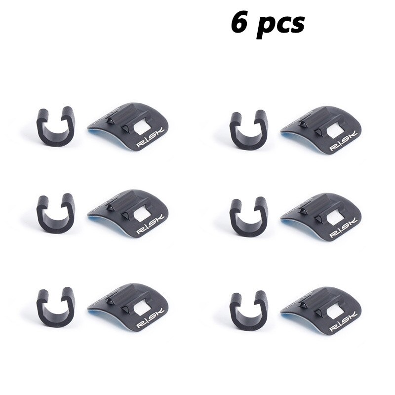 Bicycle Cables Housing Aluminum Cycling Shift Brake Guide Cable Tube Bike Oil Tube Fixed Clips C Shape Fixed Clamp Frame Buckle: 6 pcs