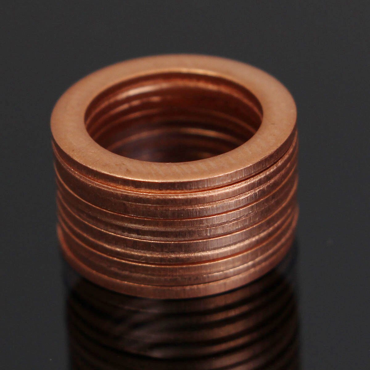100Pcs M10 10mm Copper Crush Washer Gasket Nut And Bolt Set Flat Ring Seal Motorcycle Braided Clutch Brake Hose Sealing Washer