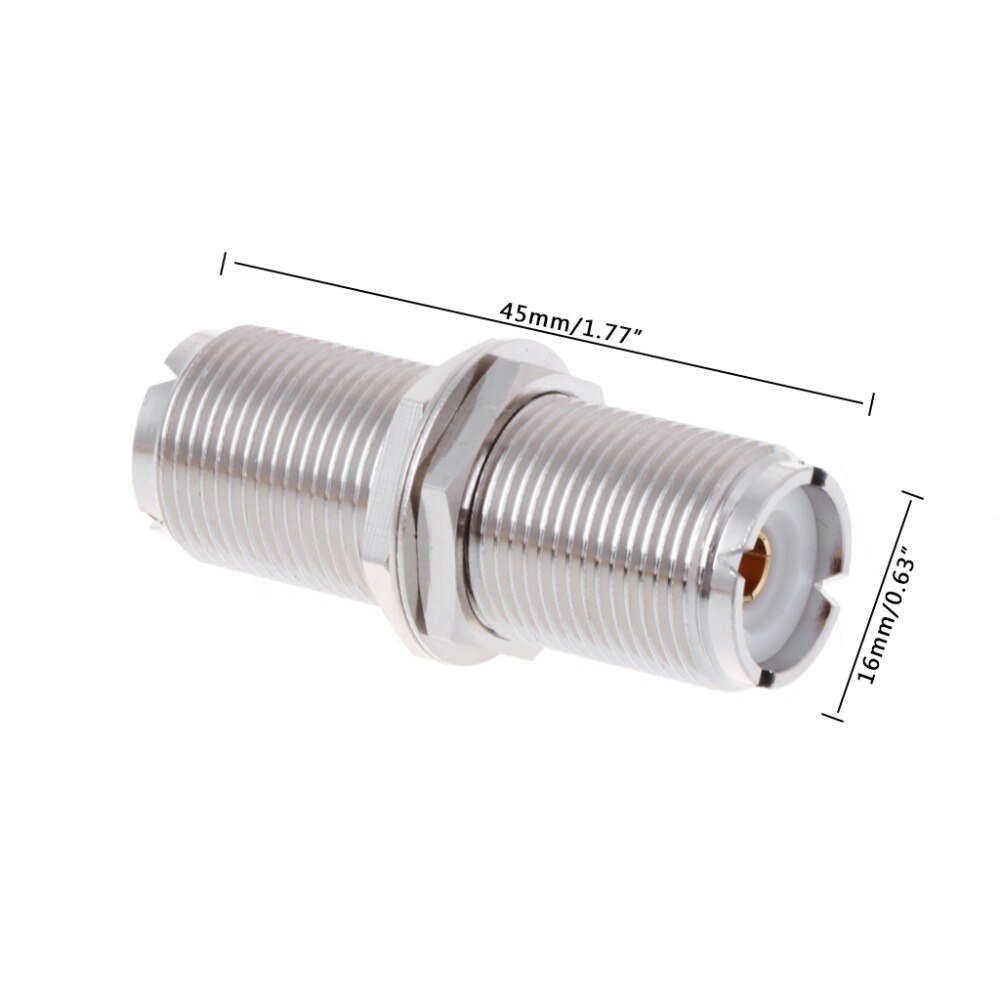 Uhf  so239 hun- til hunstikmøtrik skott panelmonteret adapterstik lige f / f