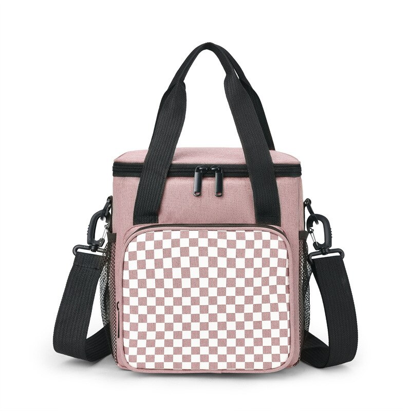 Bolsa enfriadora de leche materna, bolsa termo de gran capacidad, bolsa de almacenamiento de alimentos para biberones, adecuada para mamás lactantes, guarderías para bebés: Rosa