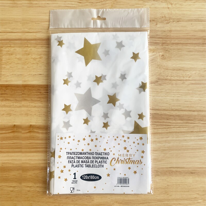 120X180Cm Waterdicht Starry Pvc Wegwerp Anti-Olie Tafelkleed Tafelkleed Decor Voor Bruiloft Verjaardag Nieuwjaar kerst