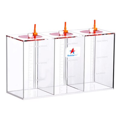 Red Starfish Dosing Pump Scale Liquid Storage Bucket With Scale 1.5L/2.5L/4.5L Liters Acrylic made Reef: 4.5L