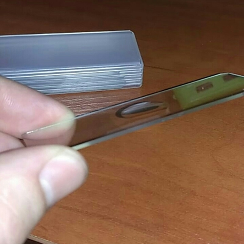 5 st återanvändbara biomikroskop av glas enstaka konkavt mikroskop blanka objektglas vetenskap biologiska objektglas för student