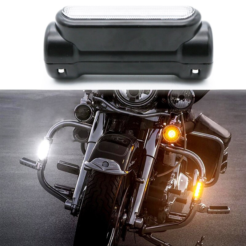 Pour Harley Victory route roi rue glisse Softail gros garçon moto autoroute barre Switchback clignotant blanc ambre LED