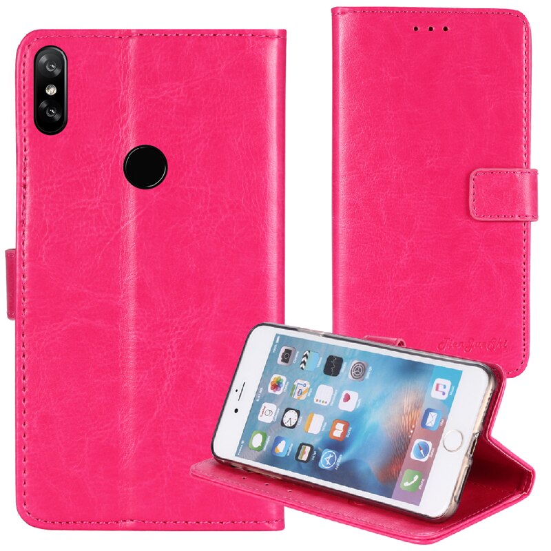 TienJueShi Flip Book estilo duradero funda protectora de cuero para teléfono Archos Oxygen 57 68XL bolsa funda cartera piel Etui