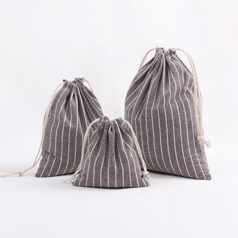 Cotton Linen Drawstring Cosmetic Bag Bag Travel Luggage Packing Pouch Storage Bags for Wedding Christmas Jewelry Packaging