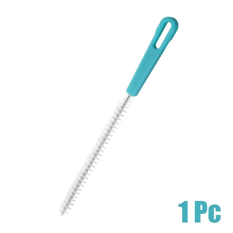 1-5 stks Lotus Stro Kop Theepot Borstel Multifunctionele 3 In 1 Schoonmaken Tool Roestvrij Staal Babyfles Stro Reinigingsborstel gereedschap: WHITE