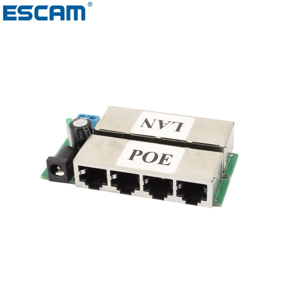 4 Channel Over Ethernet PoE Injector Module CCTV Surveillance IP Security