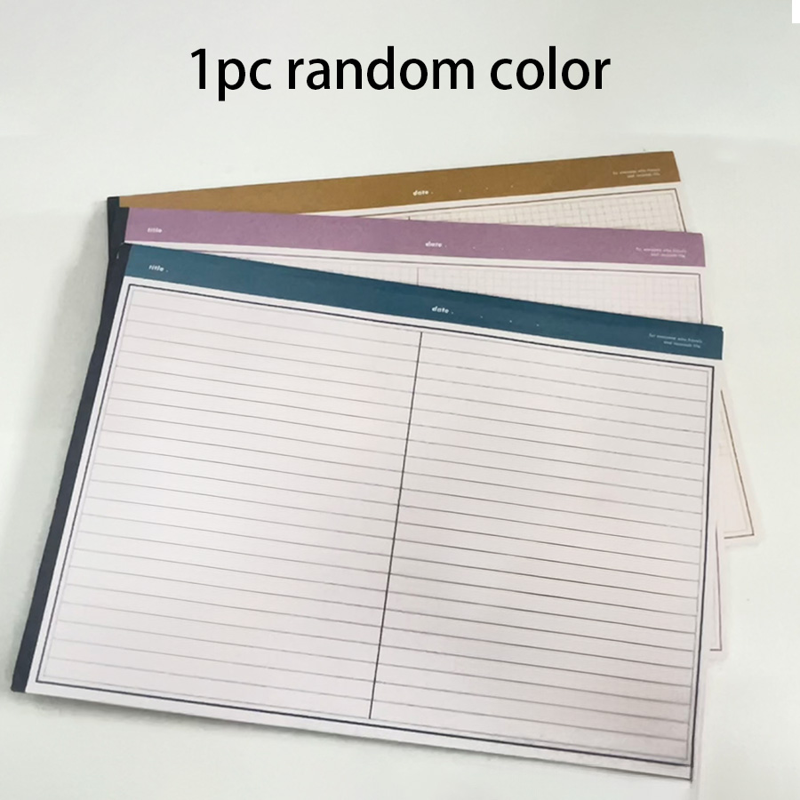 1 stuk schrijfboekje voor studenten, gevoerd/leeg notitieboekje, afneembaar notitieboekje voor studenten, notitieboekje van 30 pagina's - Kantoor: Mixed Color