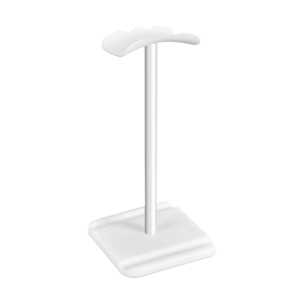 Universele hoofdtelefoonstandaard Rack Space Desktop Organizer Oortelefoonhouder Hanger Headset Stand Ondersteuning met mobiele telefoon en tablet Stan: WHITE