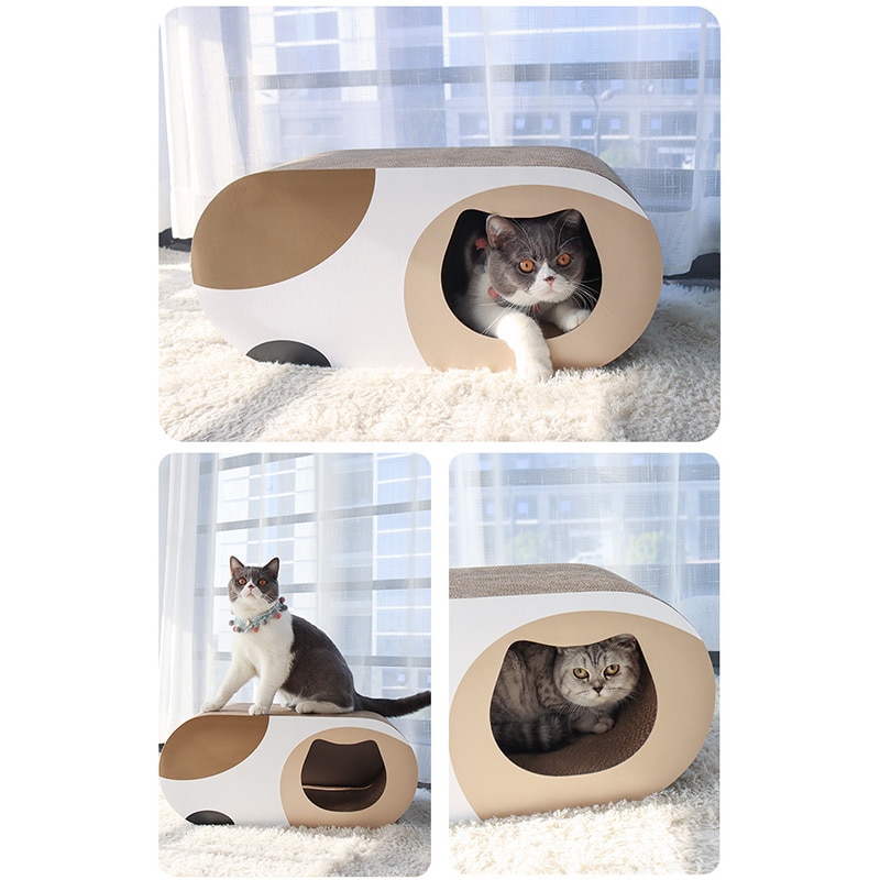 Catnip Corrugated Cat Scratch Board and cat bed Cat Toy Large Size Cat Scratcher Toy Cardboard Pad Grinding Nails