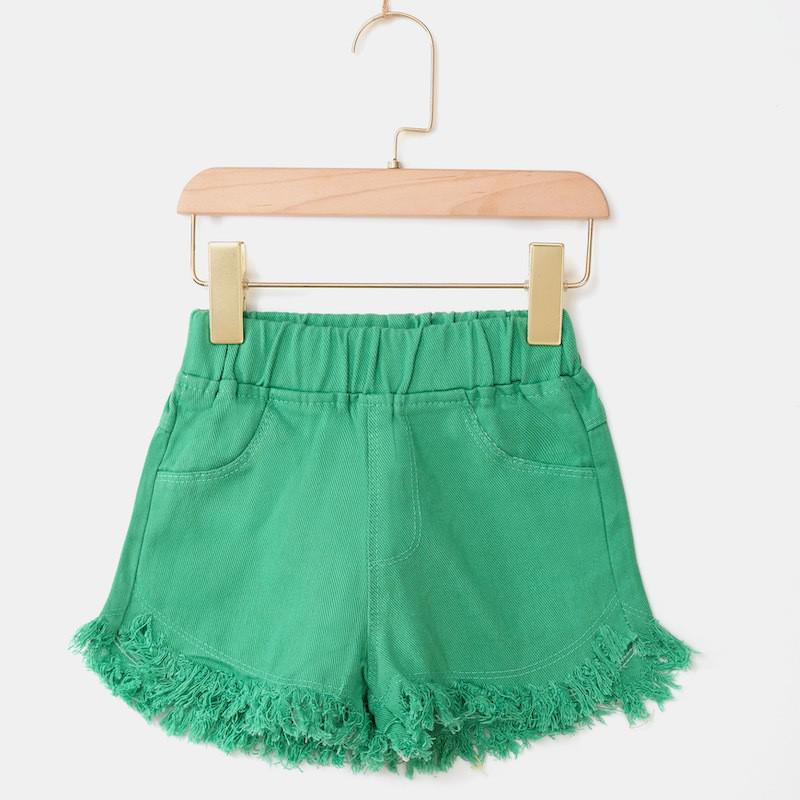 Bébé fille été Shorts filles coton jean rose Denim pantalon court pour filles enfants enfants pantalons bas enfant en bas âge: P8 / 4T