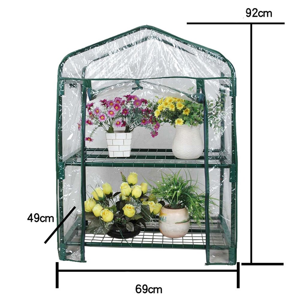 Portable Garden Greenhouse Pvc Cover Plant Flower Outdoor Garden Green House Covers (Cover Only, No Shelf) Corrosion-Resistant: 69X49X92cm