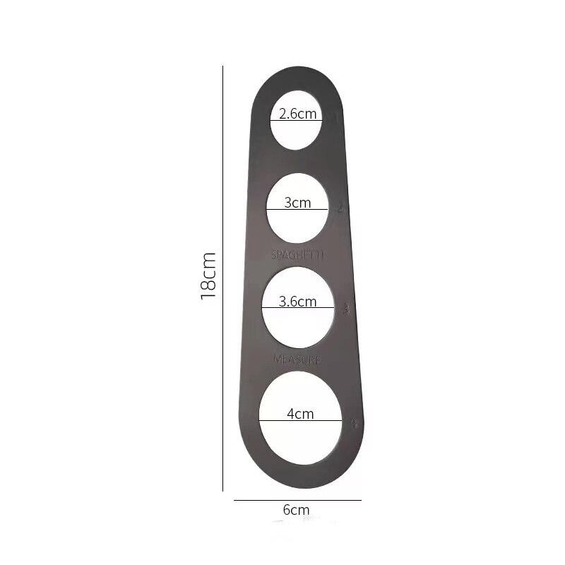 1Pcs Stainless Steel Easy Clearing Pasta Ruler Measuring Tool 4 Hole Spaghetti Measurer Cooking Supplies Control Tools: 6
