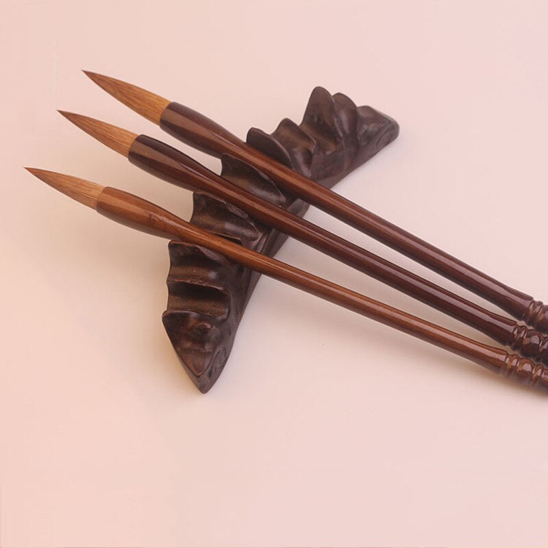 Ezone træ skrivebørste kinesisk kalligrafi praksis weasek ulv hår børste til akvarel blæk maleri almindelig script levering