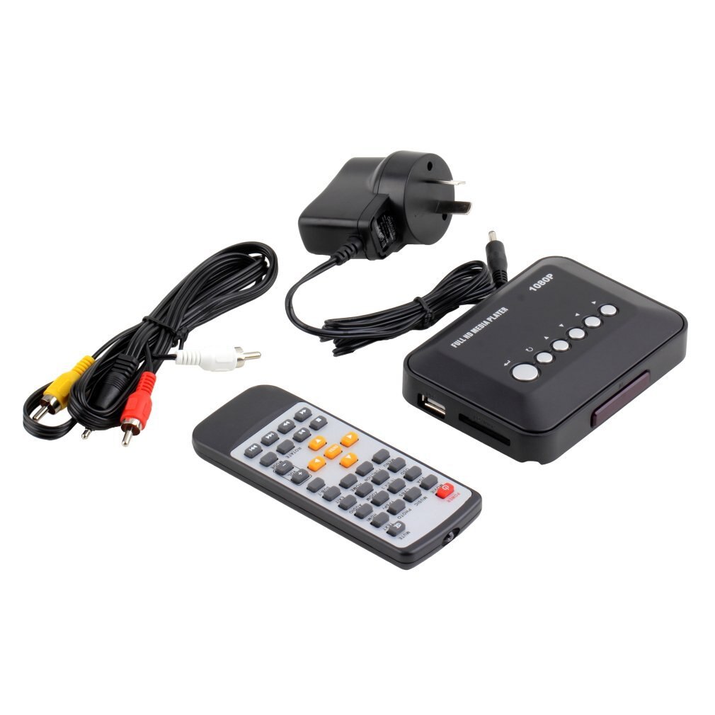 Vídeos de alta Qualidade HDMI 1080P Jogador TV Vídeos SD MMC RMVB MP3 Full HD USB HDMI Multi Media TV vídeos Jogador Caixa: AU Plug