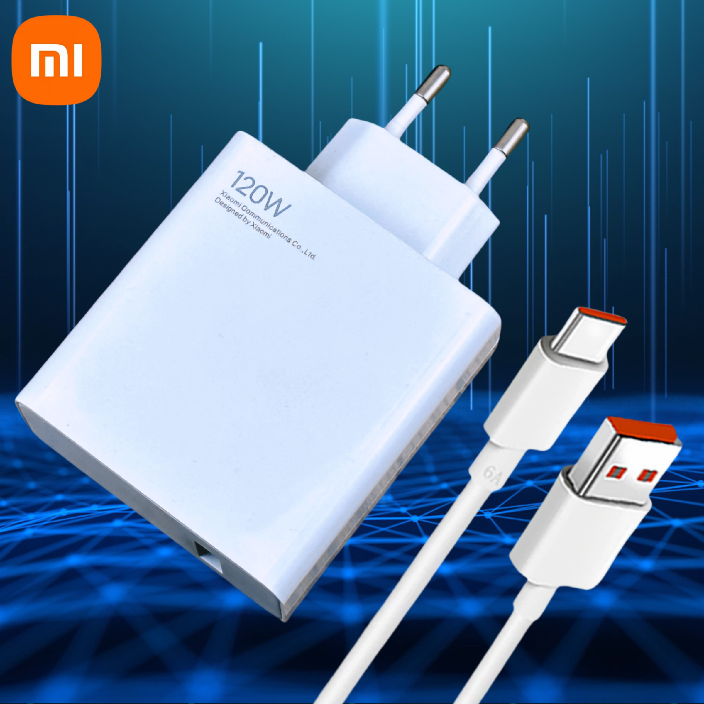 Cargador Original Xiaomi de 120W, adaptador europeo de carga rápida para MI 14 Ultra 13T Pro 12S 13 Redmi Note 13 12 Poco X6 6A Cable