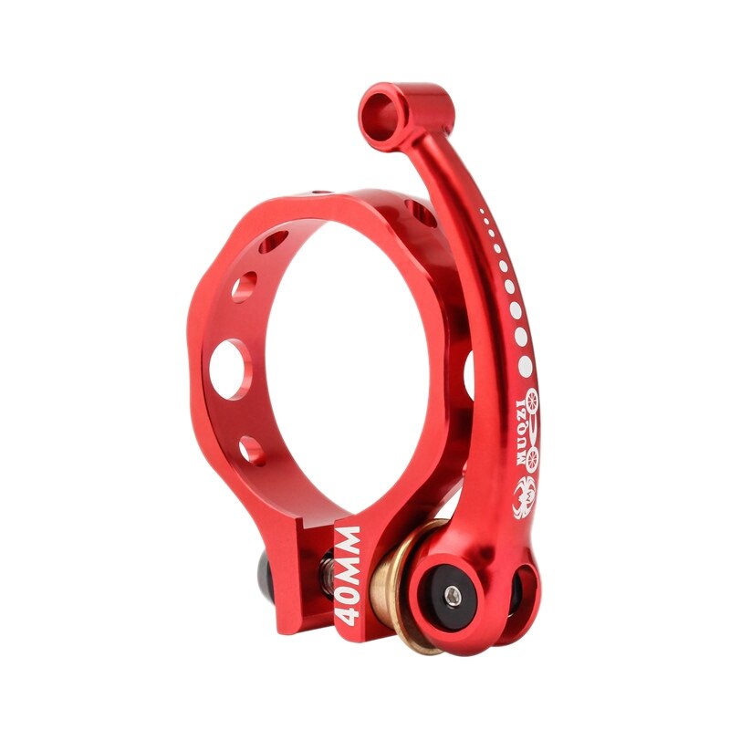 MUQZI Folding Bike Seat Post Clamp Ultralight Aluminum Alloy Quick Release Seatpost Collar 40mm for Folding Bikes: Red
