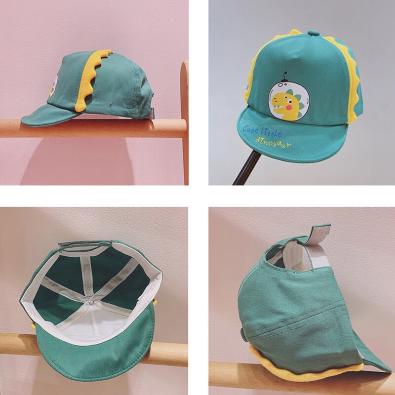 Baby Baseball Cap Cartoon Dinosaur Baby Girl Boy Hat Spring Summer Children Cotton Sun Visor Cap