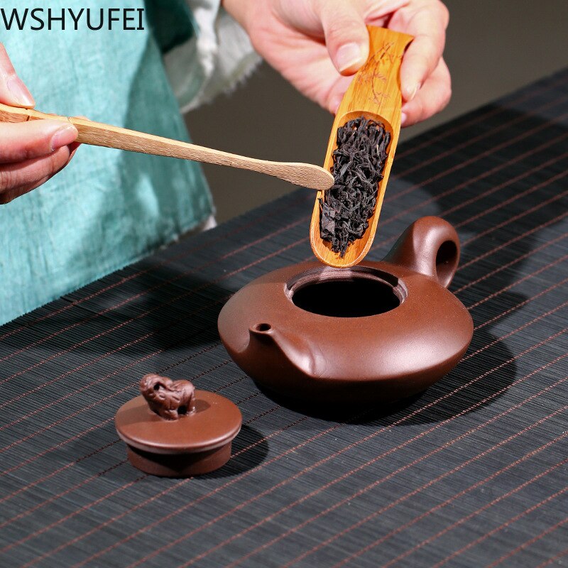 Chinese Yixing teapot purple clay elephant pot Authentic handmade kettle tea set black tea Pu'er Tea ceremony 170ml
