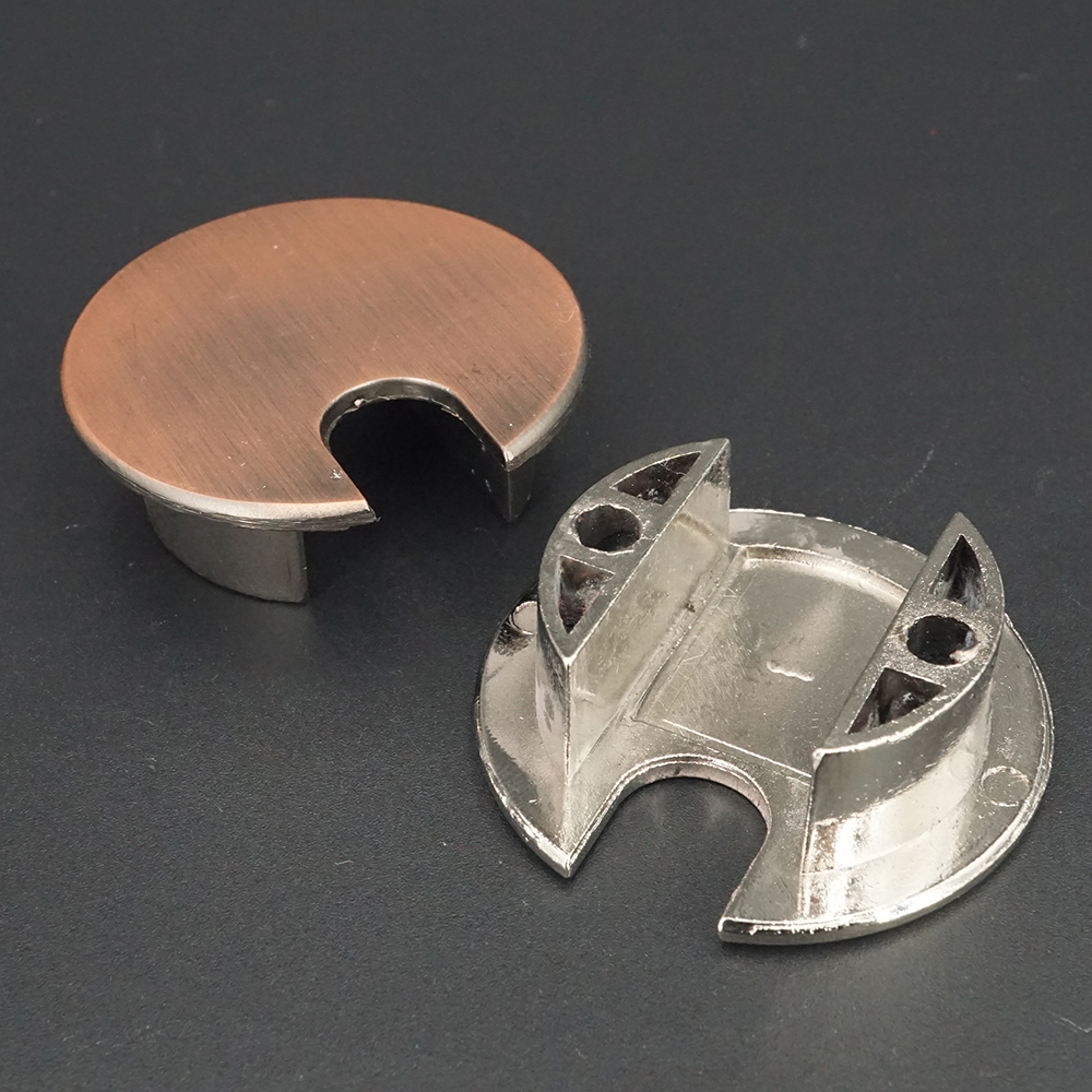 35mm Zinc Alloy Wire Hole Cover Outlet Port Table Computer PC Desk Round Cable Grommet Line Holder