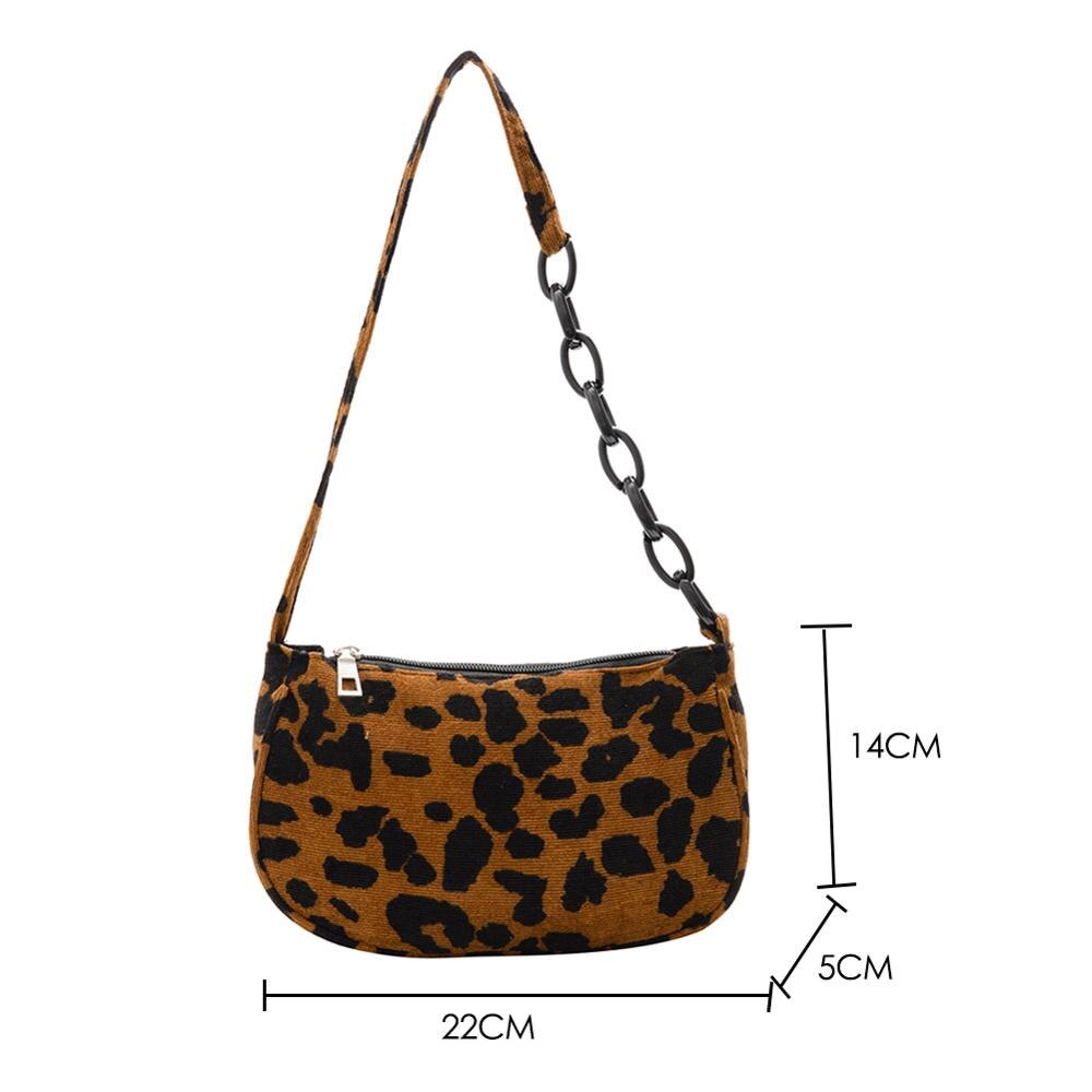 Sacs à main Vintage motif léopard zèbre pour femmes, sous les aisselles en tissu, chaîne à bandoulière, soirée, pochettes