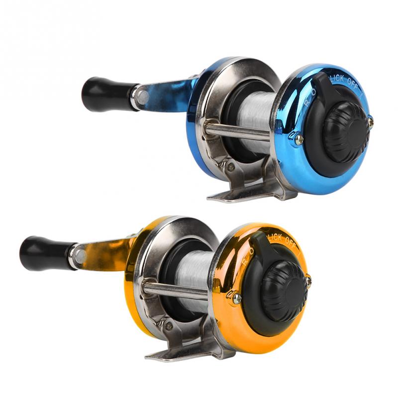 Deko Mini tambor de pesca Weel carrete de pesca en hielo portátil de invierno con cable de fundición al aire libre accesorios de pesca