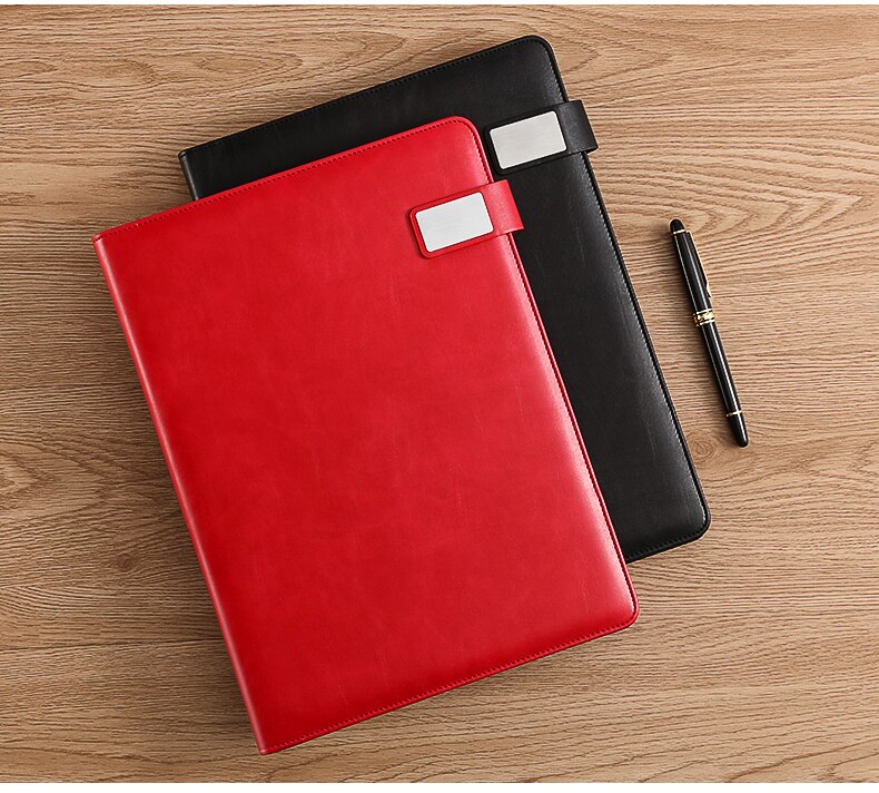 Multifunctional PU Leather A4 File folder Writing Pad Business Sign Conference Padfolio Folder Document Organizer