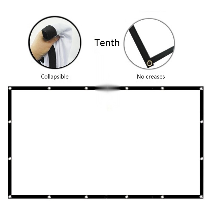 120 Inch Projector Sn 4K Foldable Soft Sn Portable Outdoor Projection Sn Without Punching